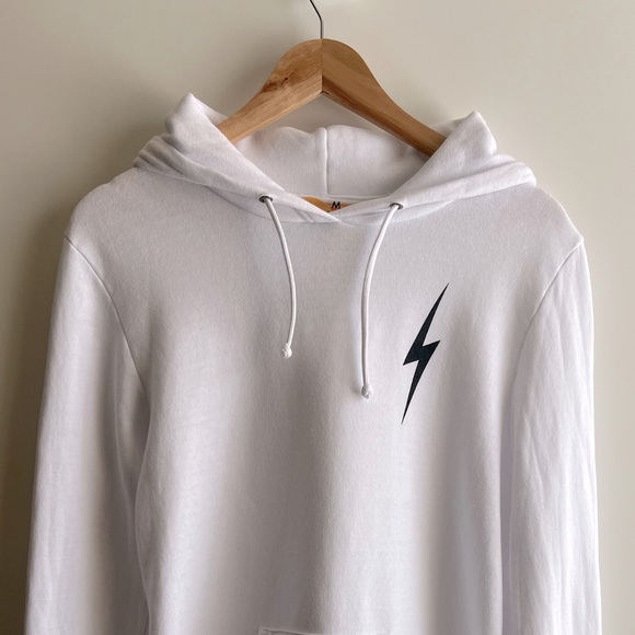 Aviator Nation Bolt Pullover Hoodie White M - Picture 4 of 11